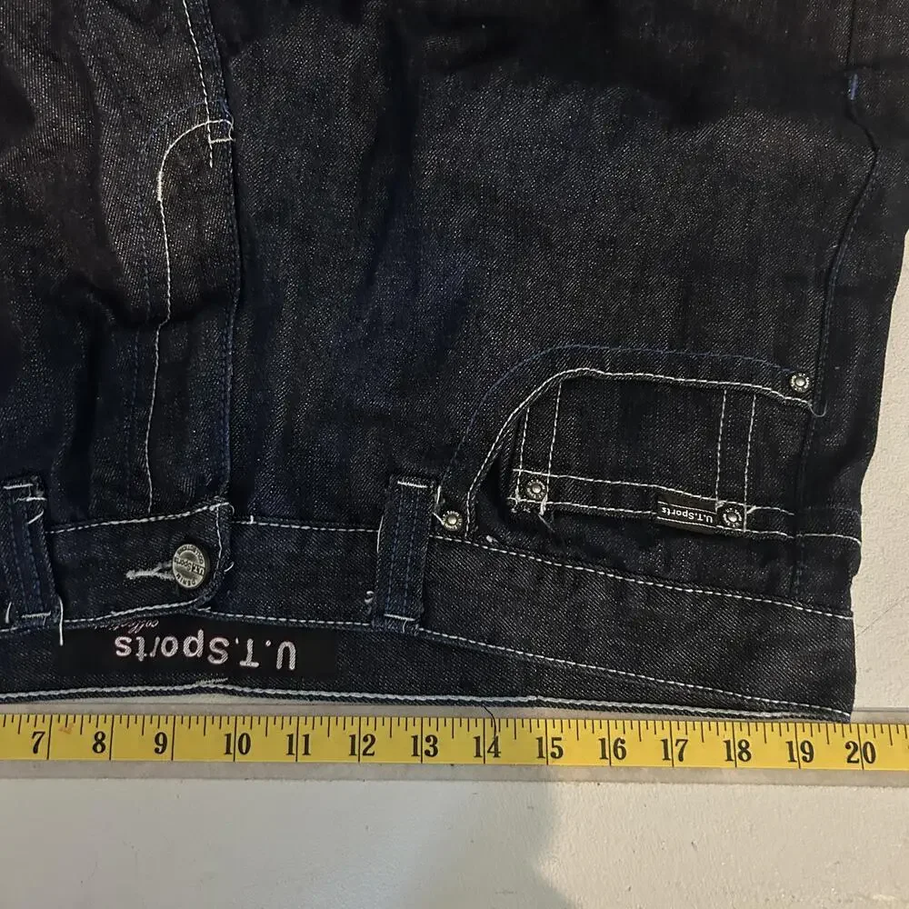 U.T. Sports Jeans Mens 40 Blue Dark Wash Relaxed Fit Straight Denim 5 Pocket